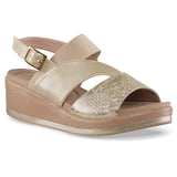 Sandalias Tacón Whitni Oro Croydon para Mujer