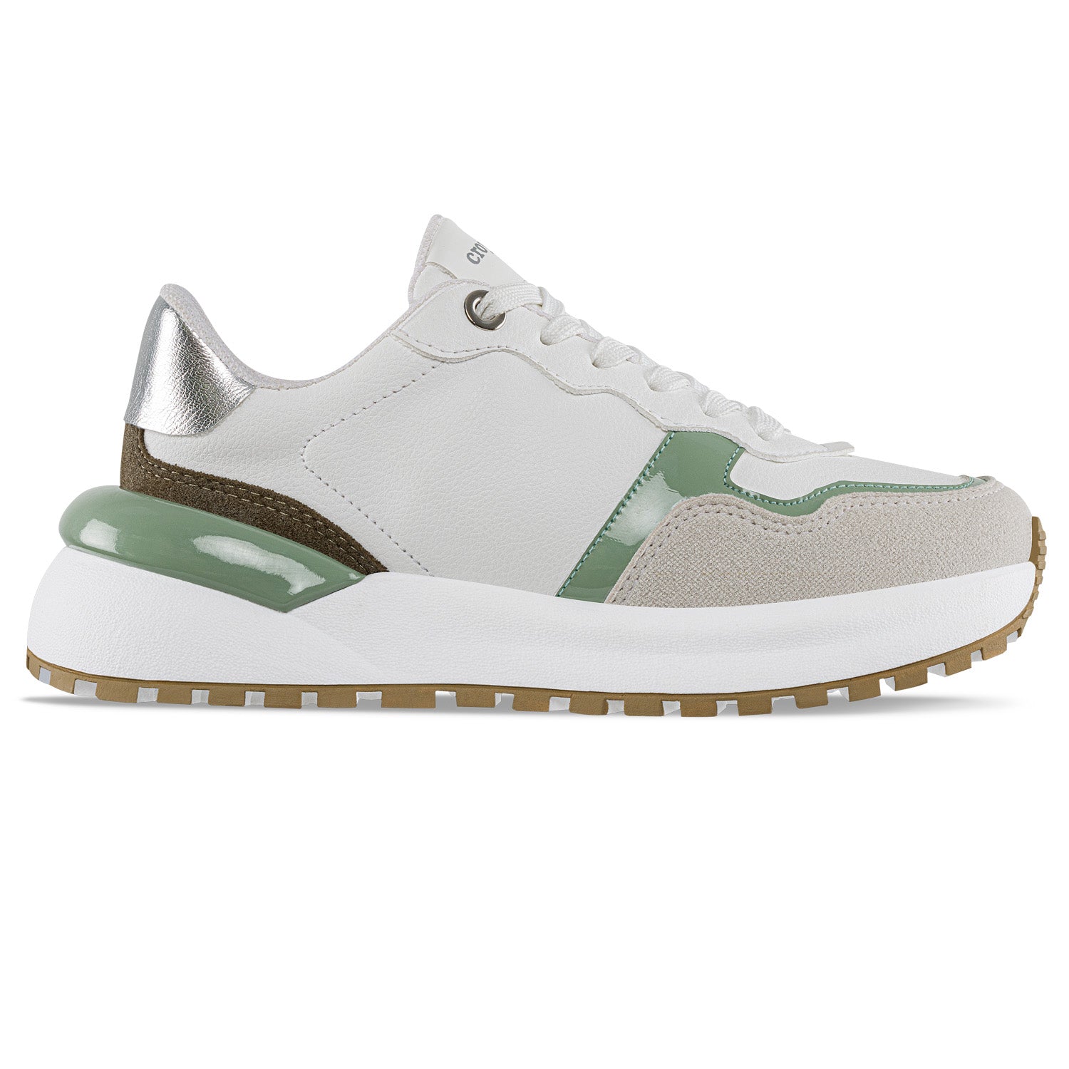 Tenis Urbanos Laudit Blanco-Verde Croydon para Mujer