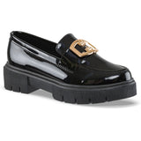 Mocasines Yustin Negro Croydon para Mujer
