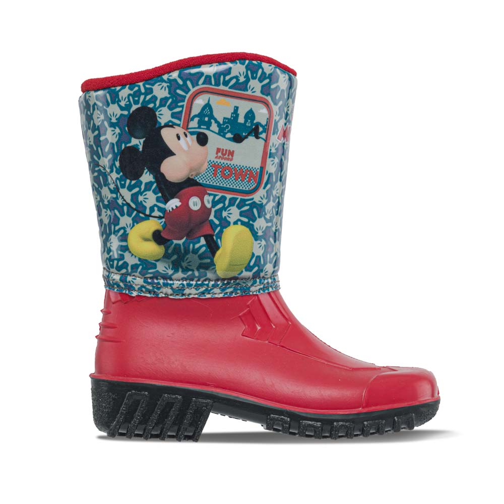 Botas Lluvia Mickey Osama Rojo-Negro Disney para Niño