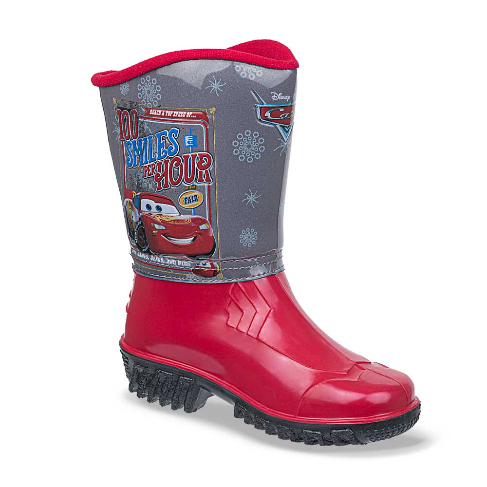 Botas Lluvia Cars Zayd Rojo-Negro Disney para Niño
