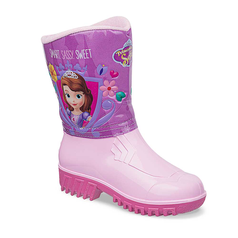 Botas Lluvia Sofia Rayza Rosa-Fucsia Disney para Niña