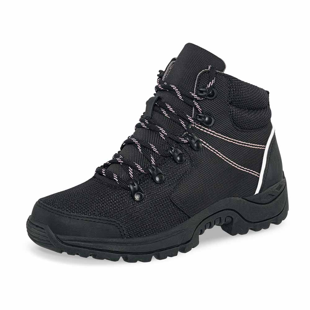 Botas Outdoor Urena Negro-Rosa Croydon para Mujer