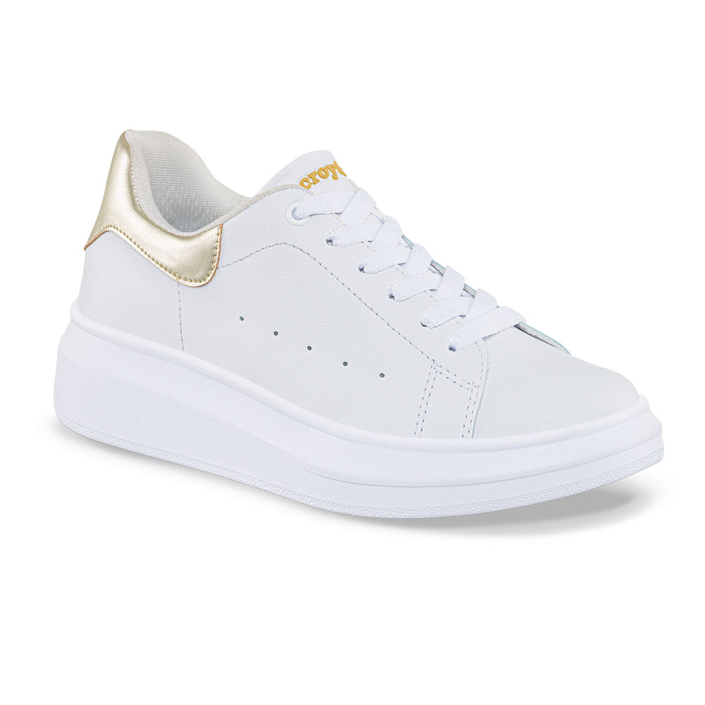 Tenis Urbanos Ailen Blanco-Oro Croydon para Mujer