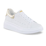 Tenis Urbanos Ailen Blanco-Oro Croydon para Mujer
