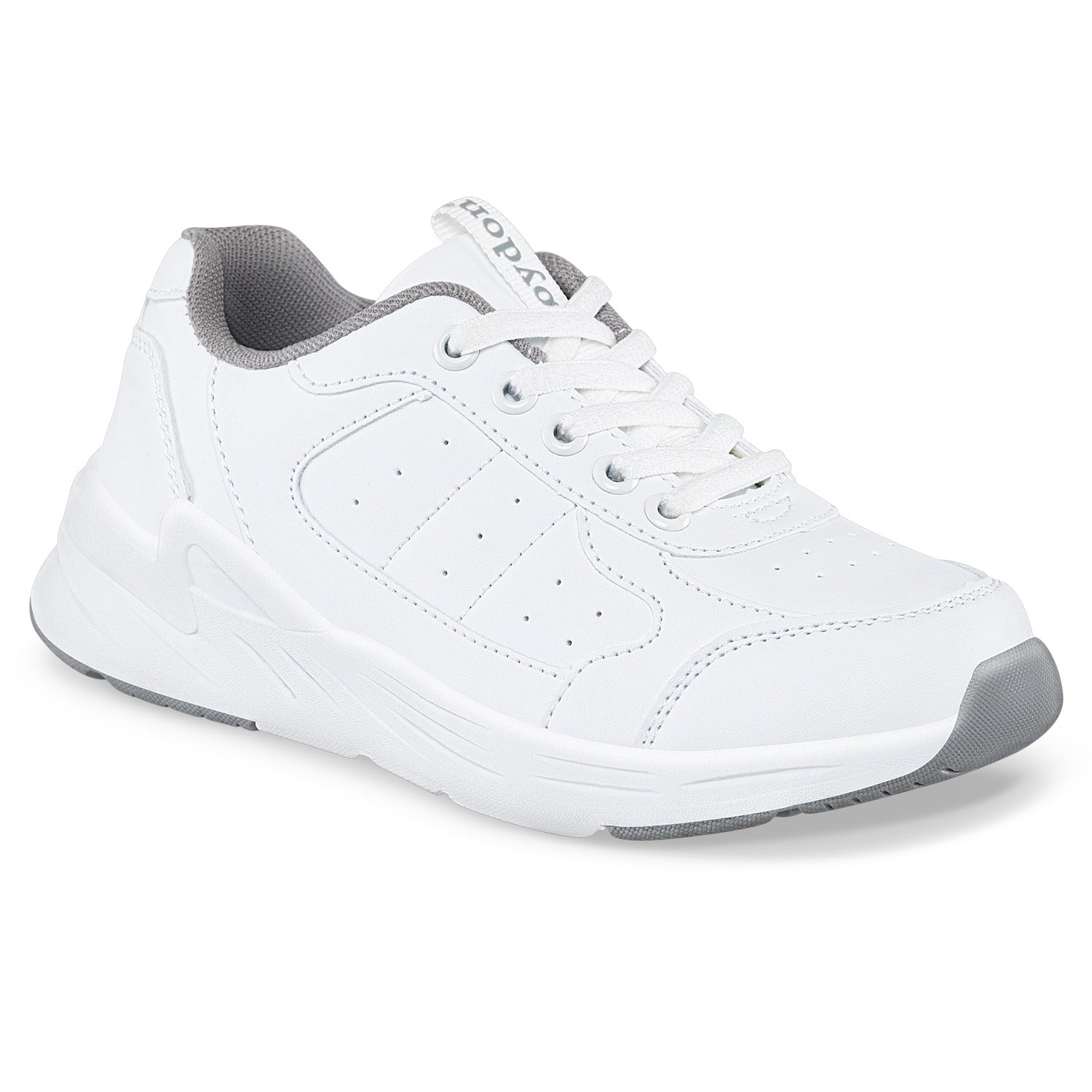 Tenis Colegio Neril C Blanco-Gris Croydon para Niño y Niña