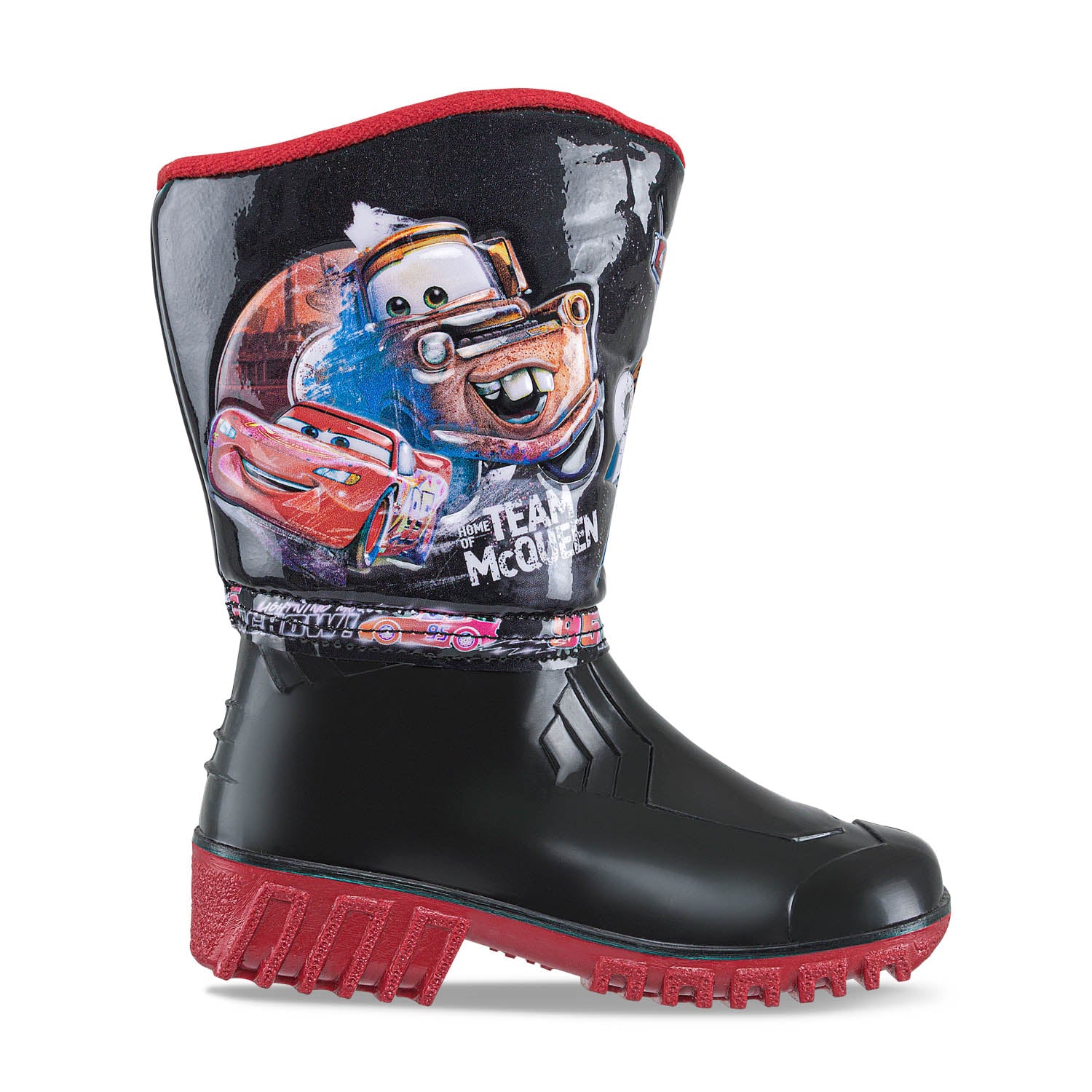 Botas Lluvia Cars Sedna Negro-Rojo Disney para Niño