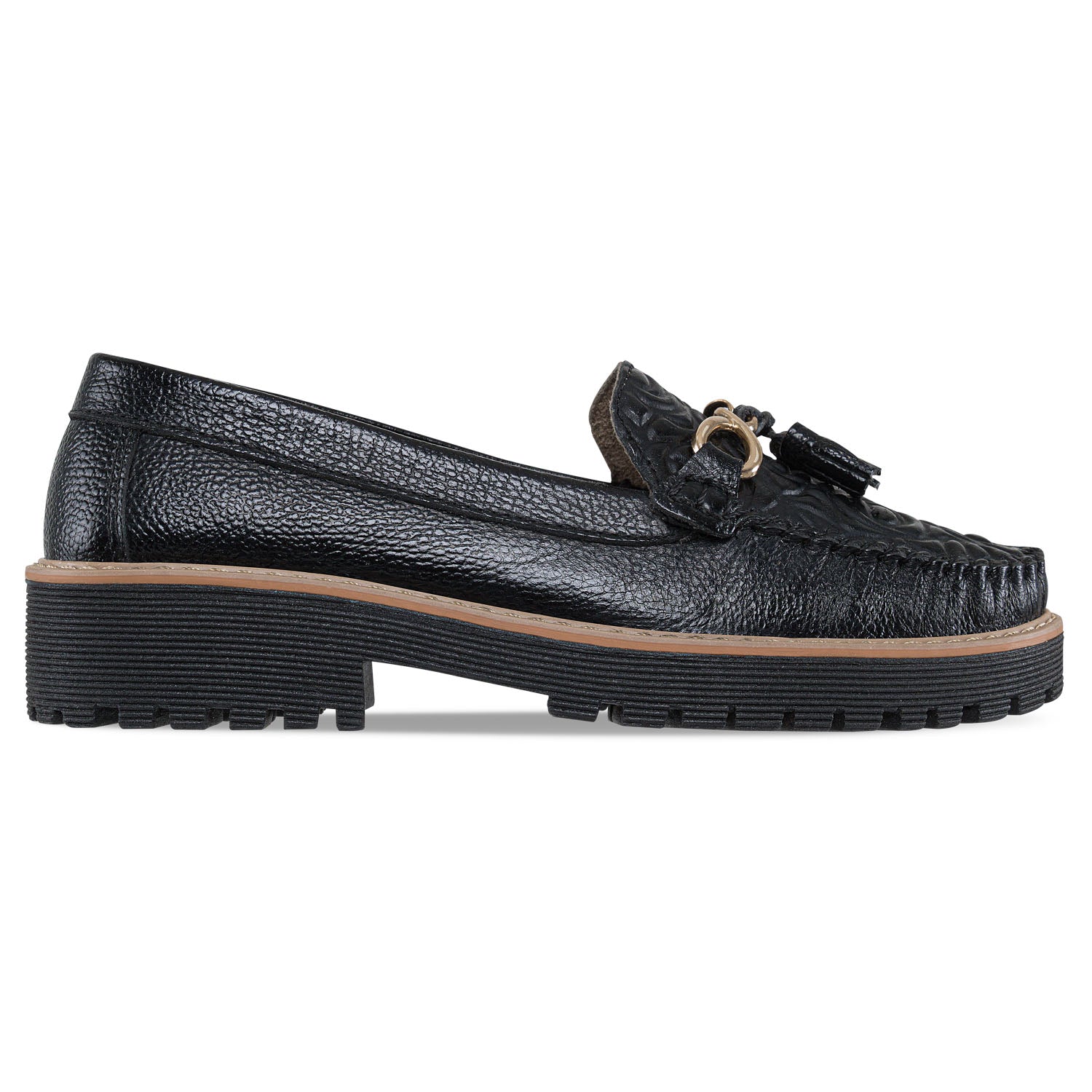 Mocasines Chela Negro Croydon para Mujer
