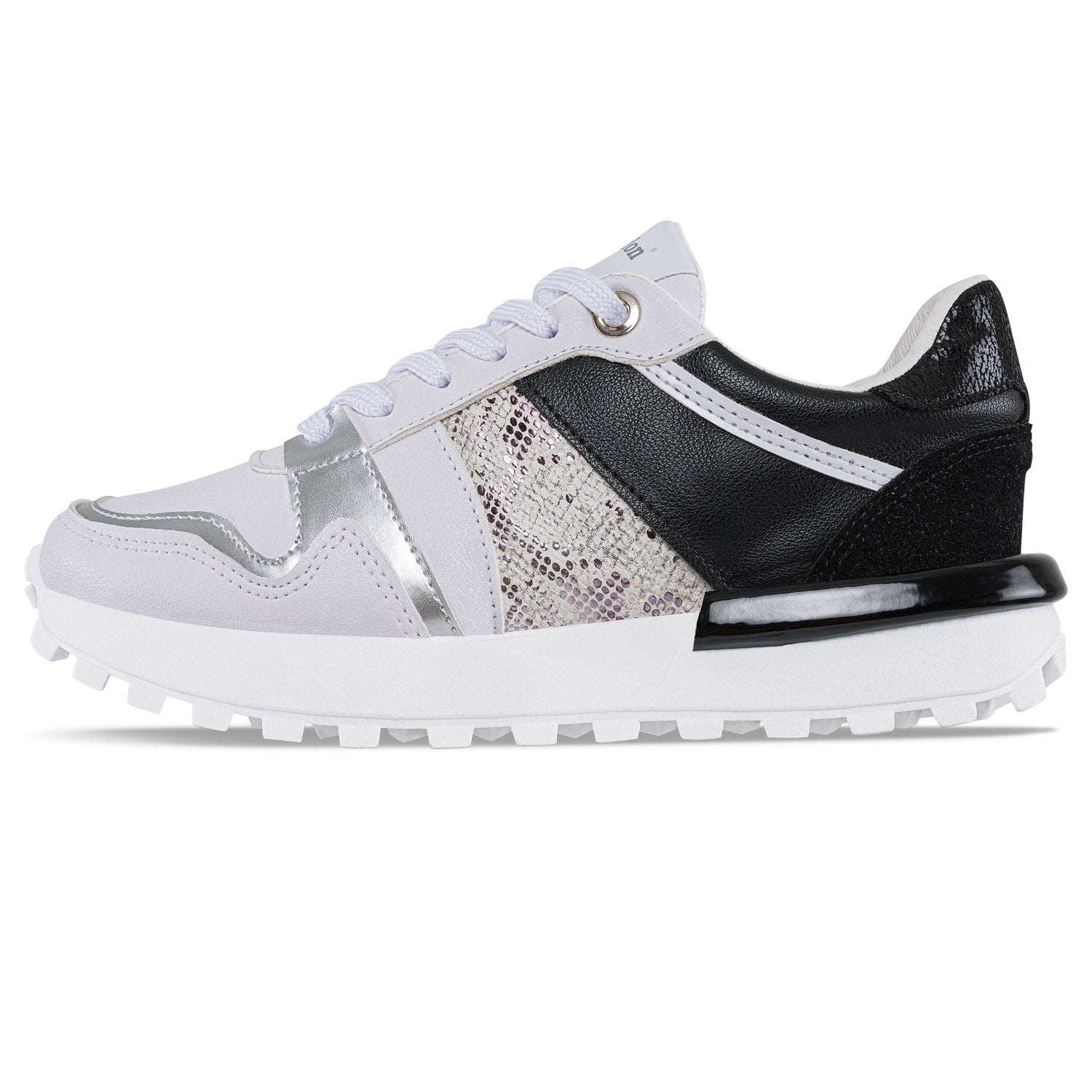 Tenis Urbanos Alixa Blanco-Plata Croydon para Mujer