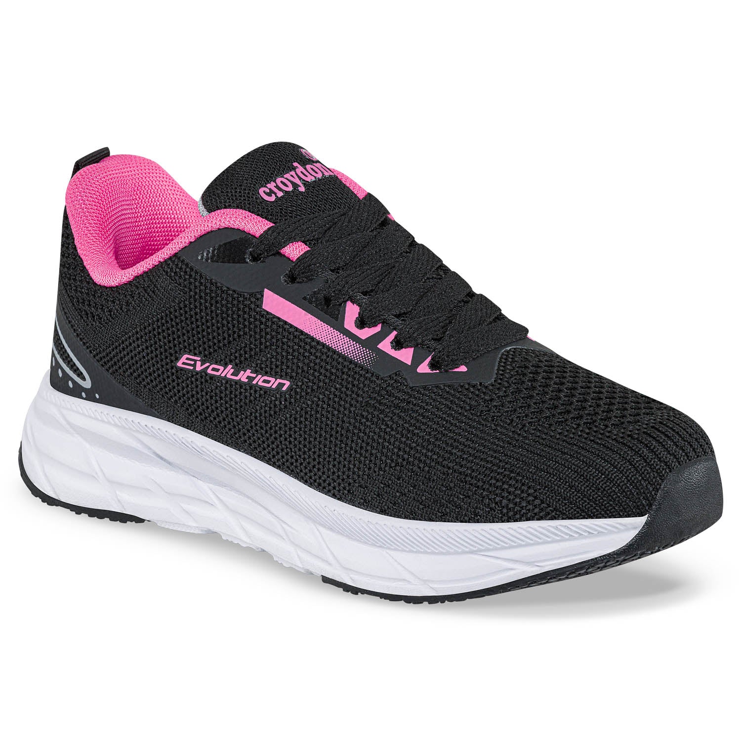 Tenis Running Rofer Negro Croydon para Niña