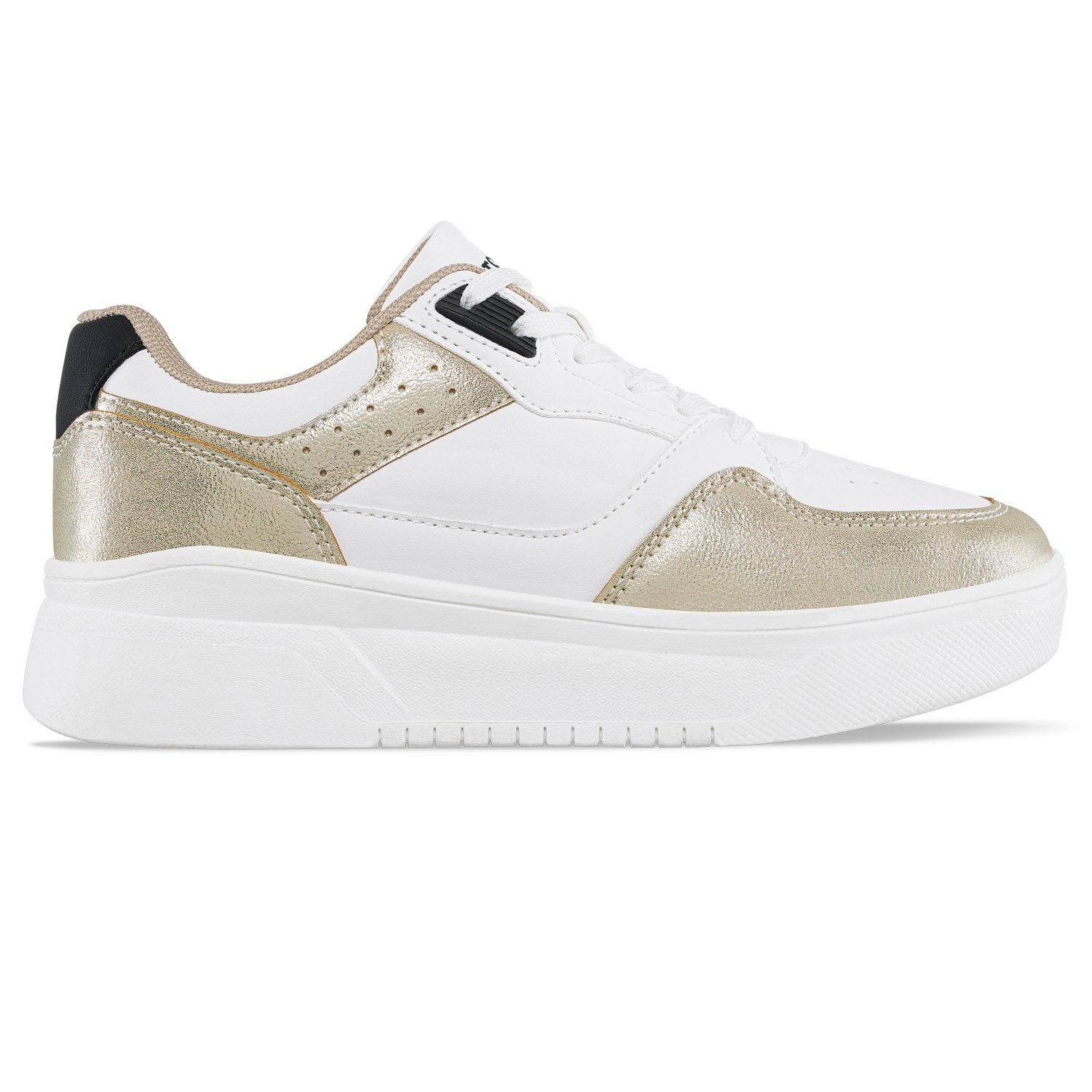 Tenis Quasa Blanco-Oro Croydon para Mujer