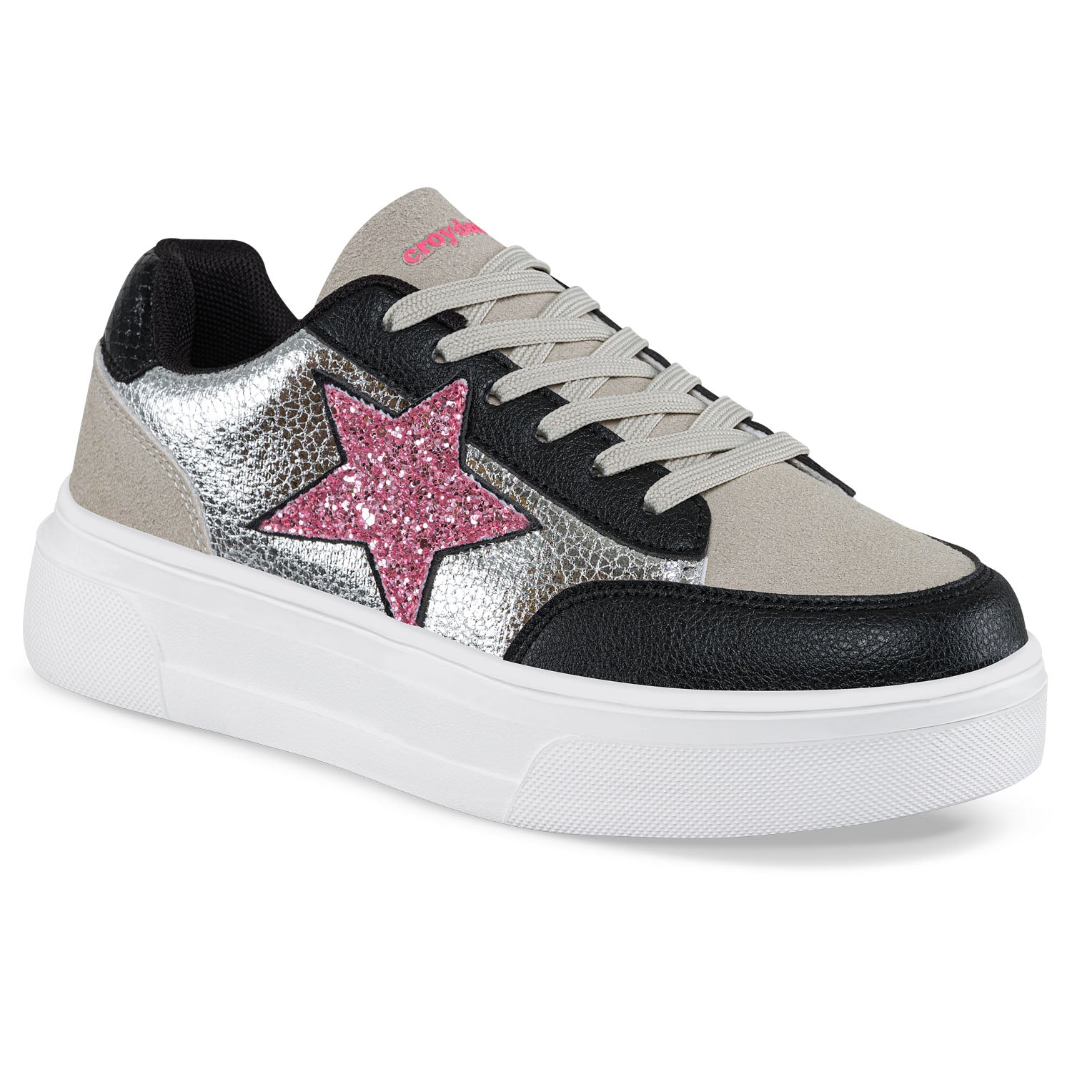 Tenis Tidal Plata-Fucsia Croydon para Mujer