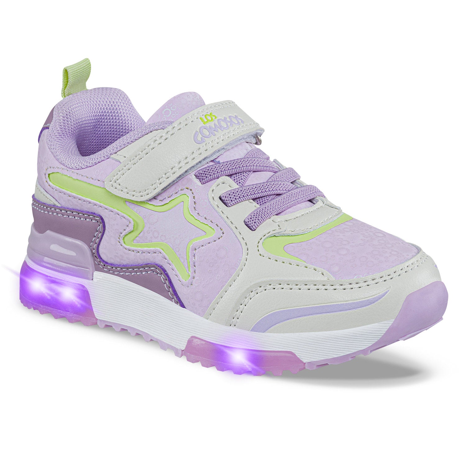 Tenis Luces Gypin Beige-Lila Los Gomosos para Niña