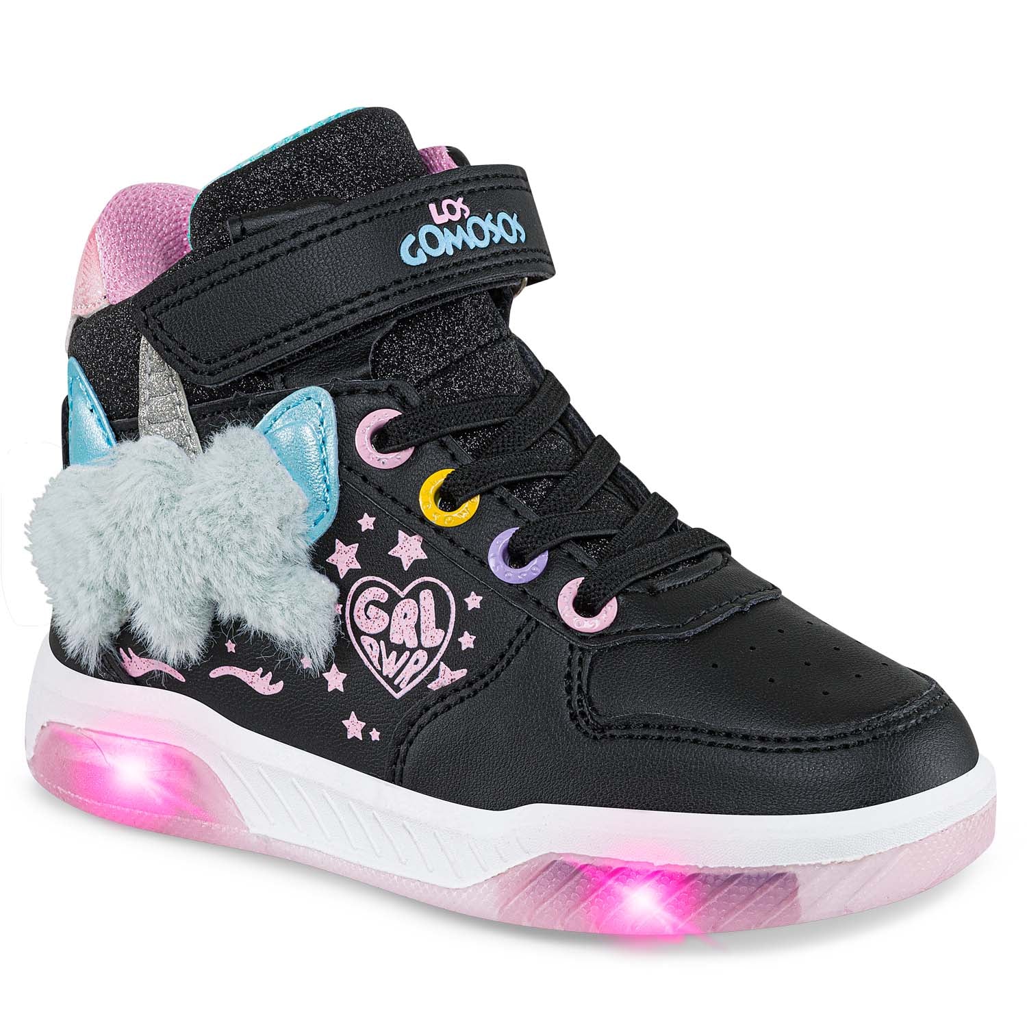 Tenis Luces Konno Negro Los Gomosos para Niña