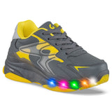 Tenis Patines Luces Yert Gris Osc Los Gomosos para Niño