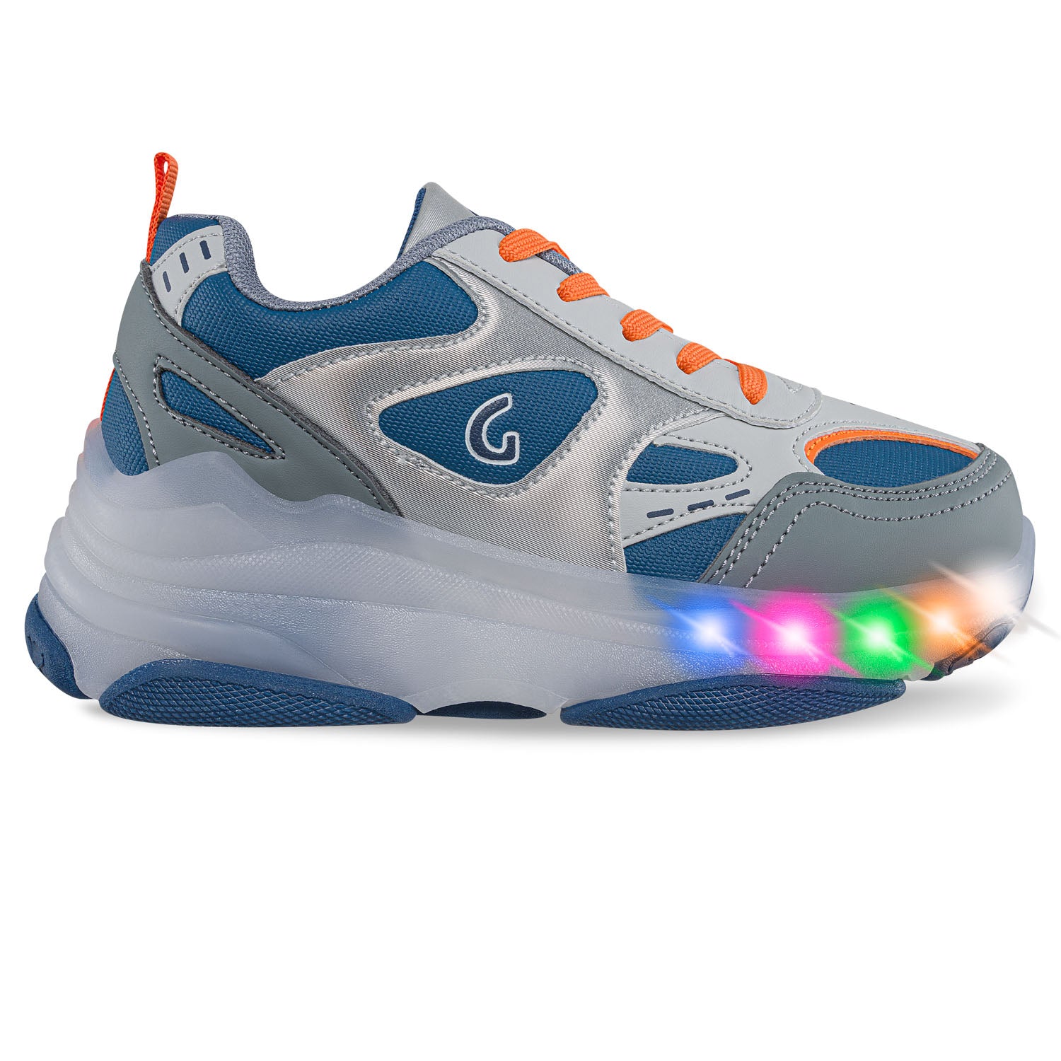 Tenis Patines Luces Fech Gris Los Gomosos para Niño