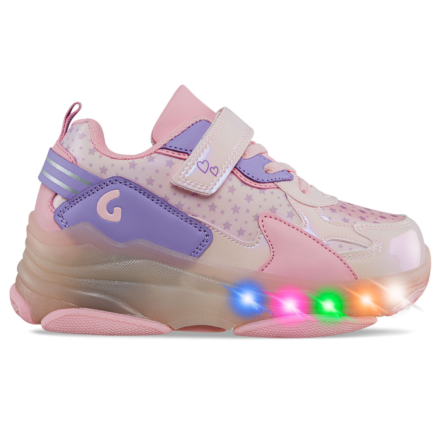 Tenis Patines Luces Grade Rosa Los Gomosos para Niña