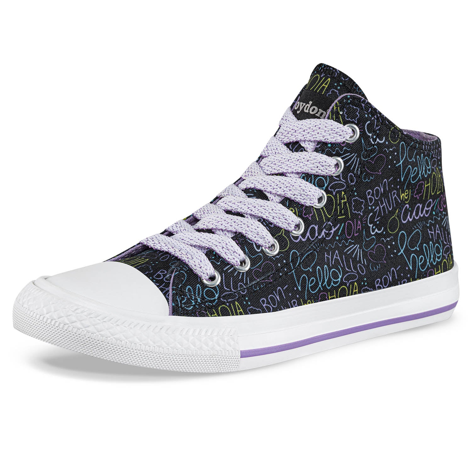 Tenis Casuales Minka Alto Negro Croydon para Niña