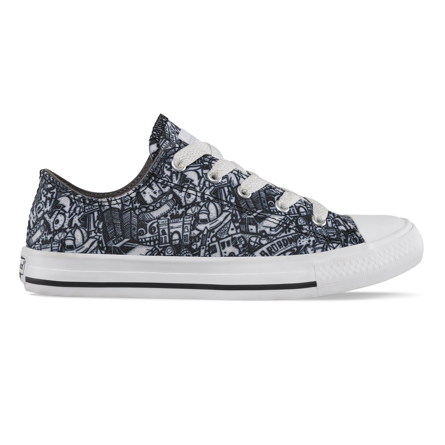 Tenis Casuales Krabs Bajo Negro Croydon para Niño
