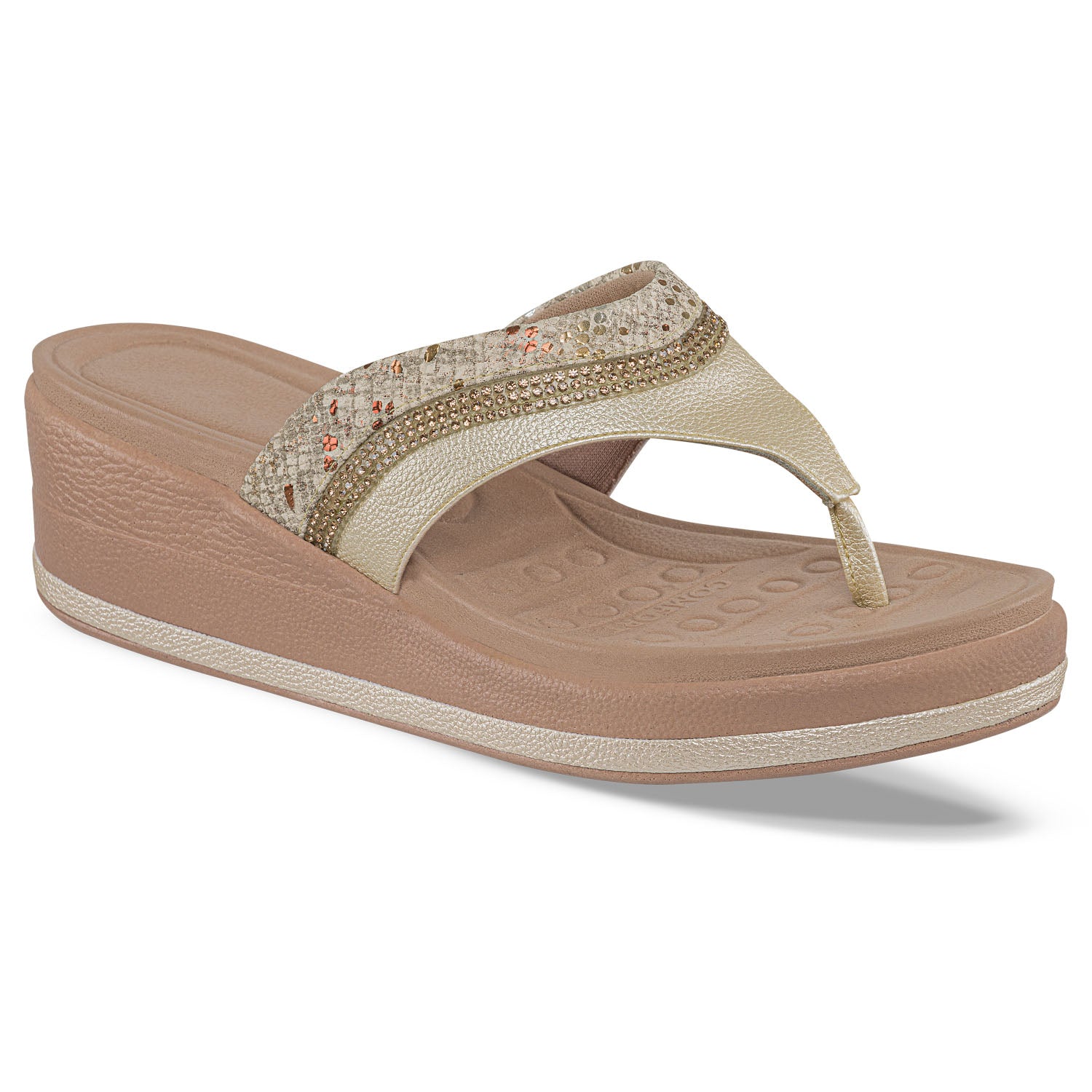 Sandalias Tacón Edit Oro Croydon para Mujer