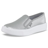 Tenis Casuales Faroo Plata Croydon para Mujer