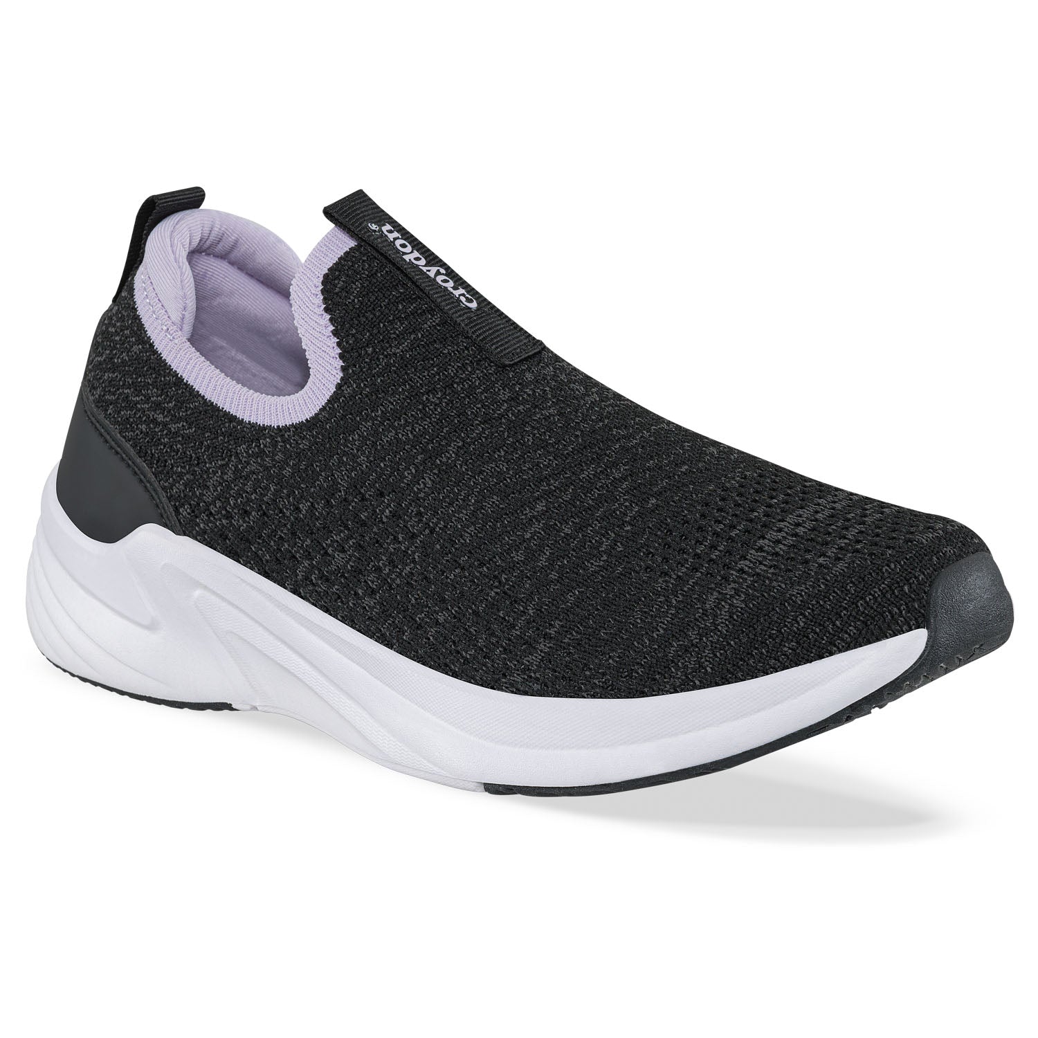 Tenis Running Anylar Negro-Lila Croydon para Mujer