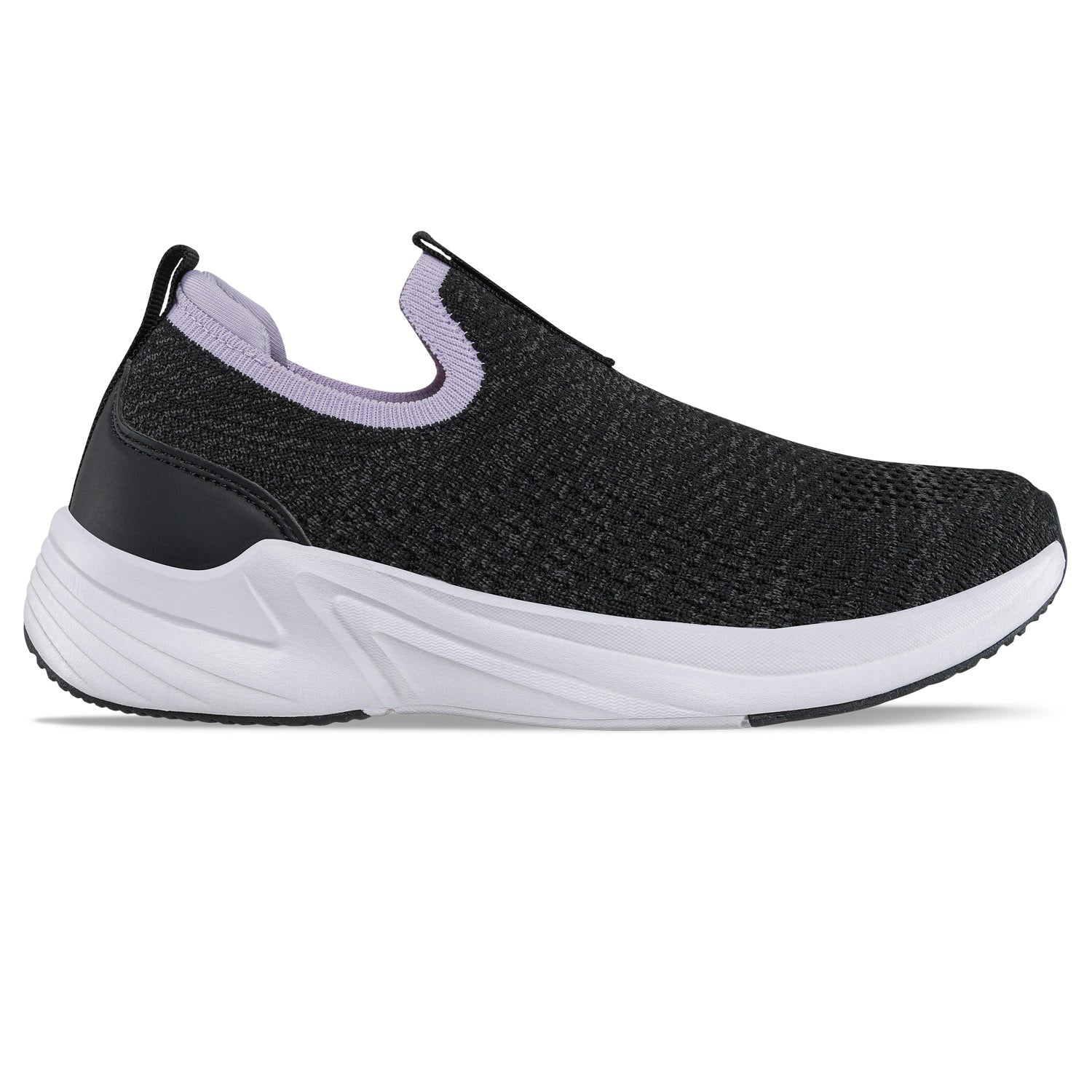 Tenis Running Anylar Negro-Lila Croydon para Mujer