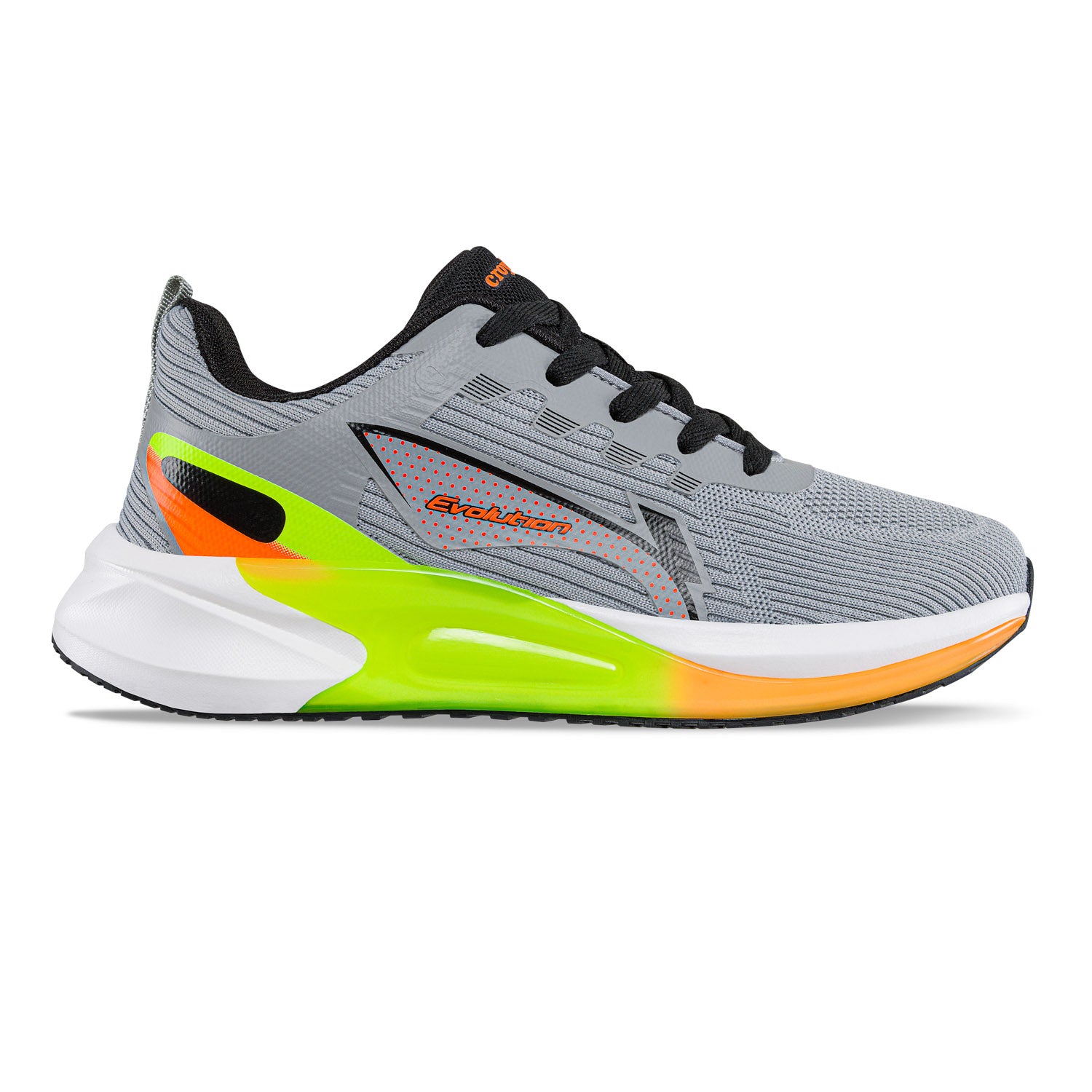 Tenis Running Bople Gris-Naranja Croydon para Hombre
