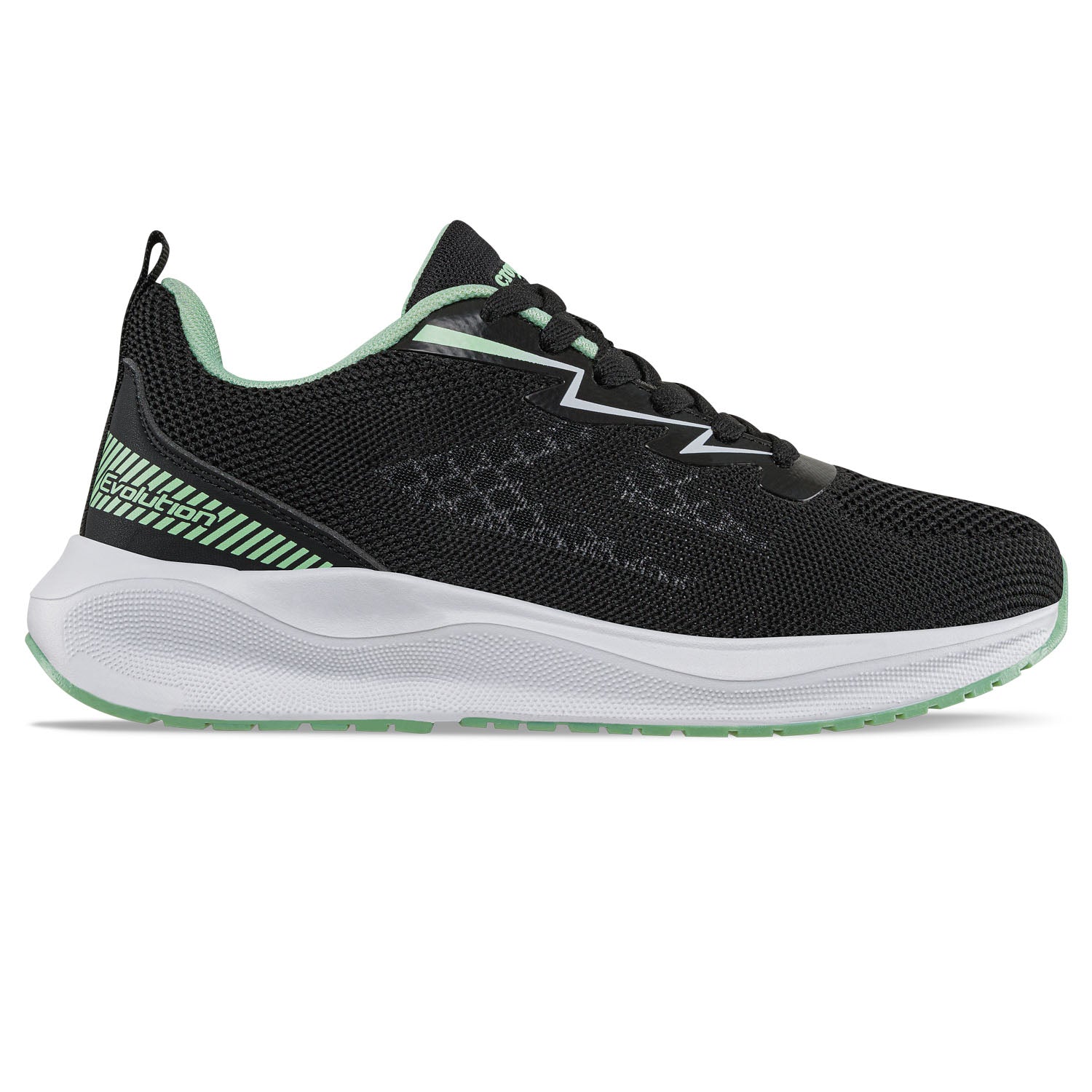Tenis Running Drig Negro-Verde Croydon para Mujer