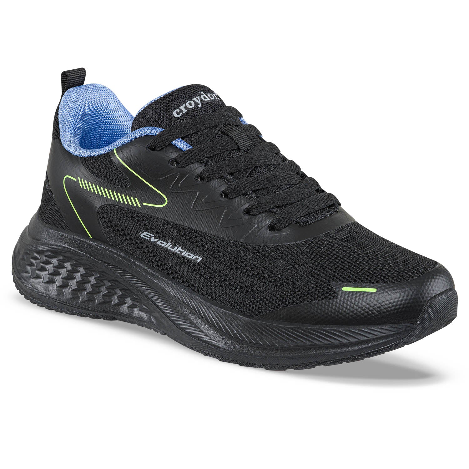 Tenis Running Nictel Negro-Negro Croydon para Mujer