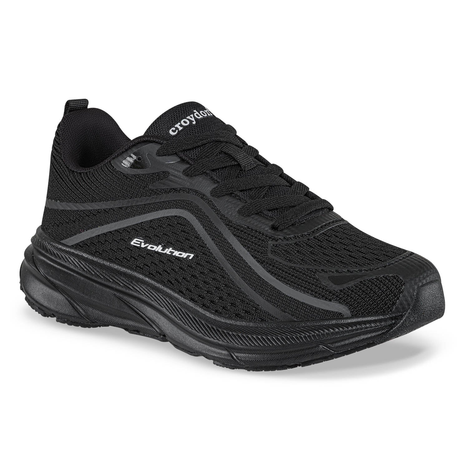 Tenis Running Tibble Negro-Negro Croydon para Mujer