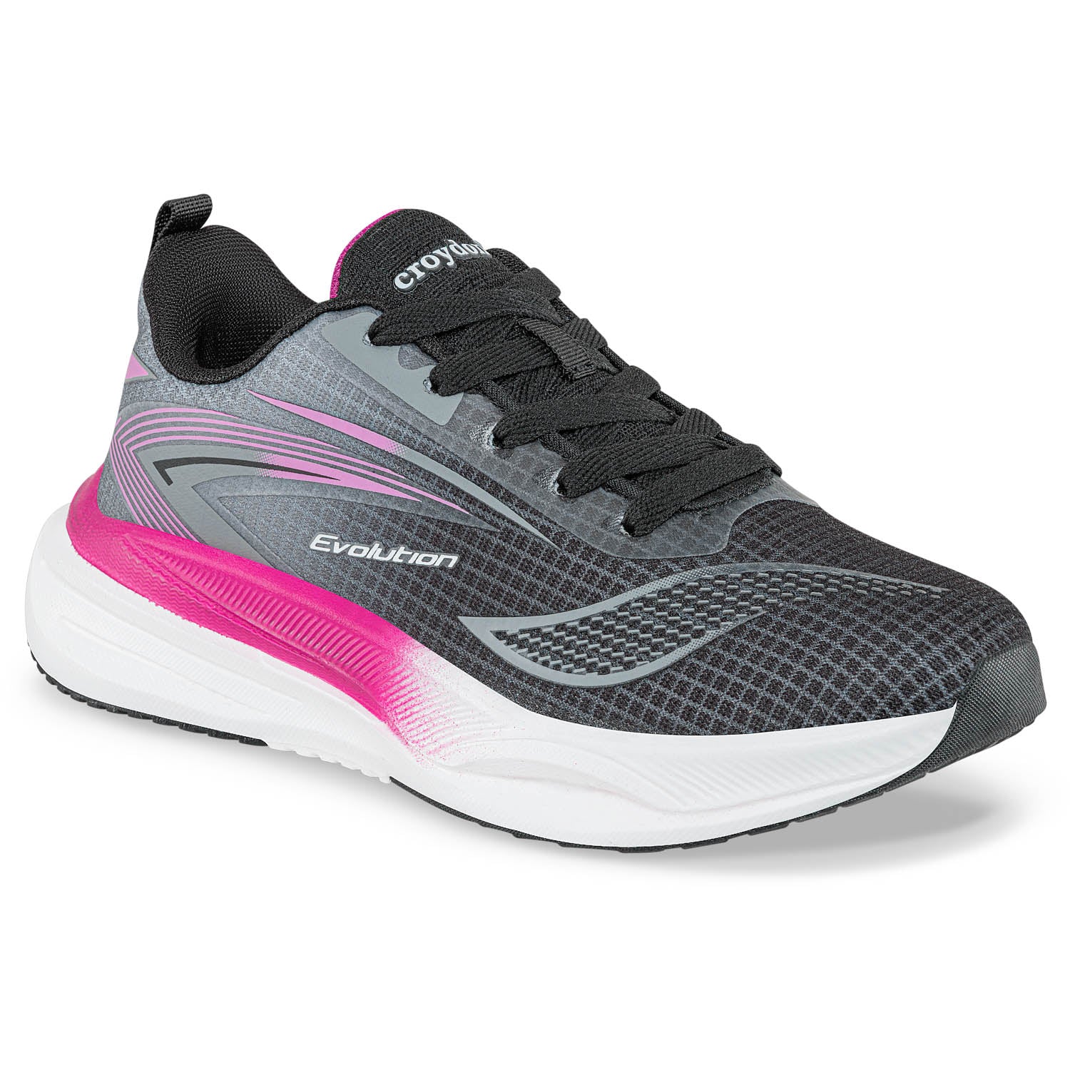 Tenis Running Xirte Negro Croydon para Mujer