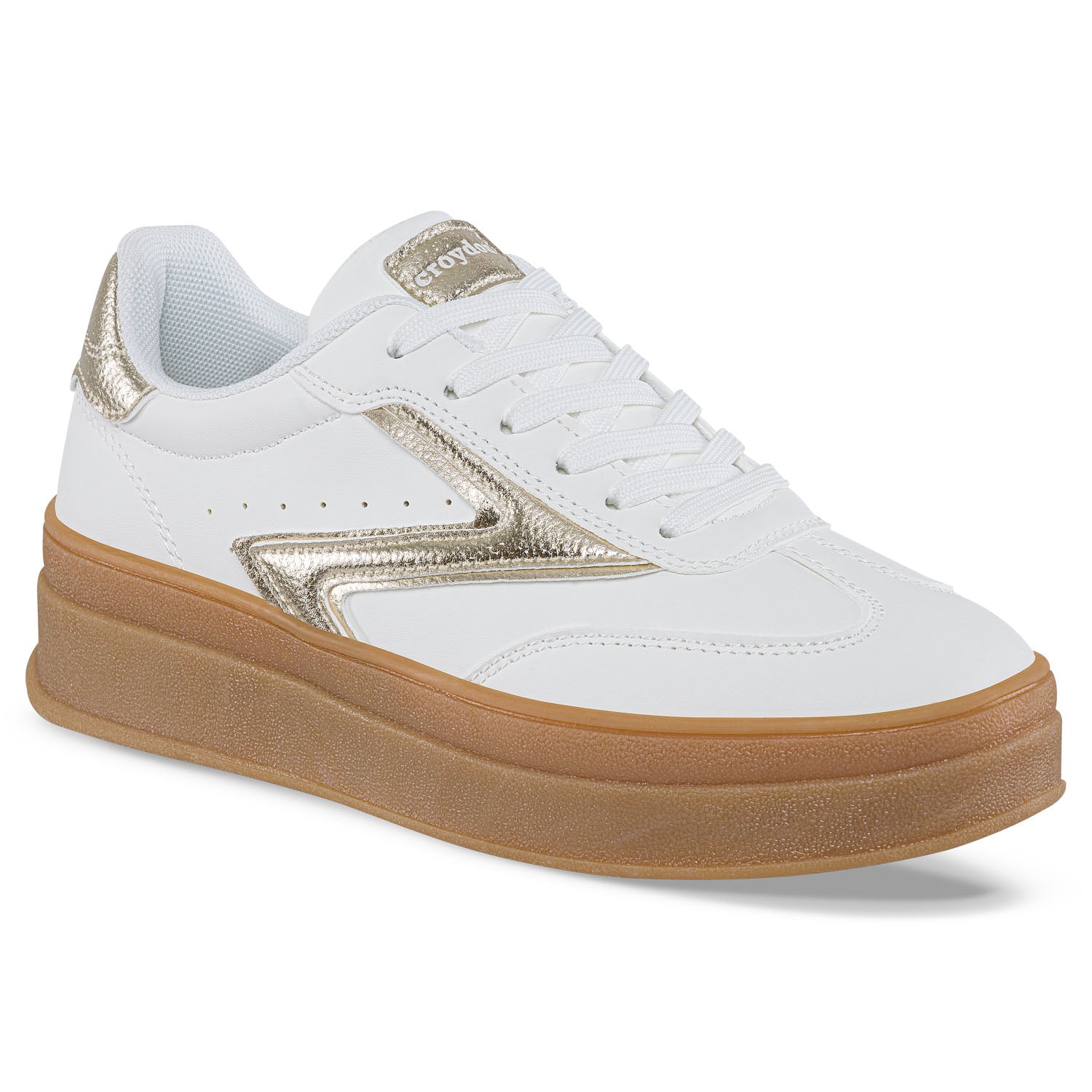 Tenis Urbanos Drix Blanco-Oro Croydon para Mujer