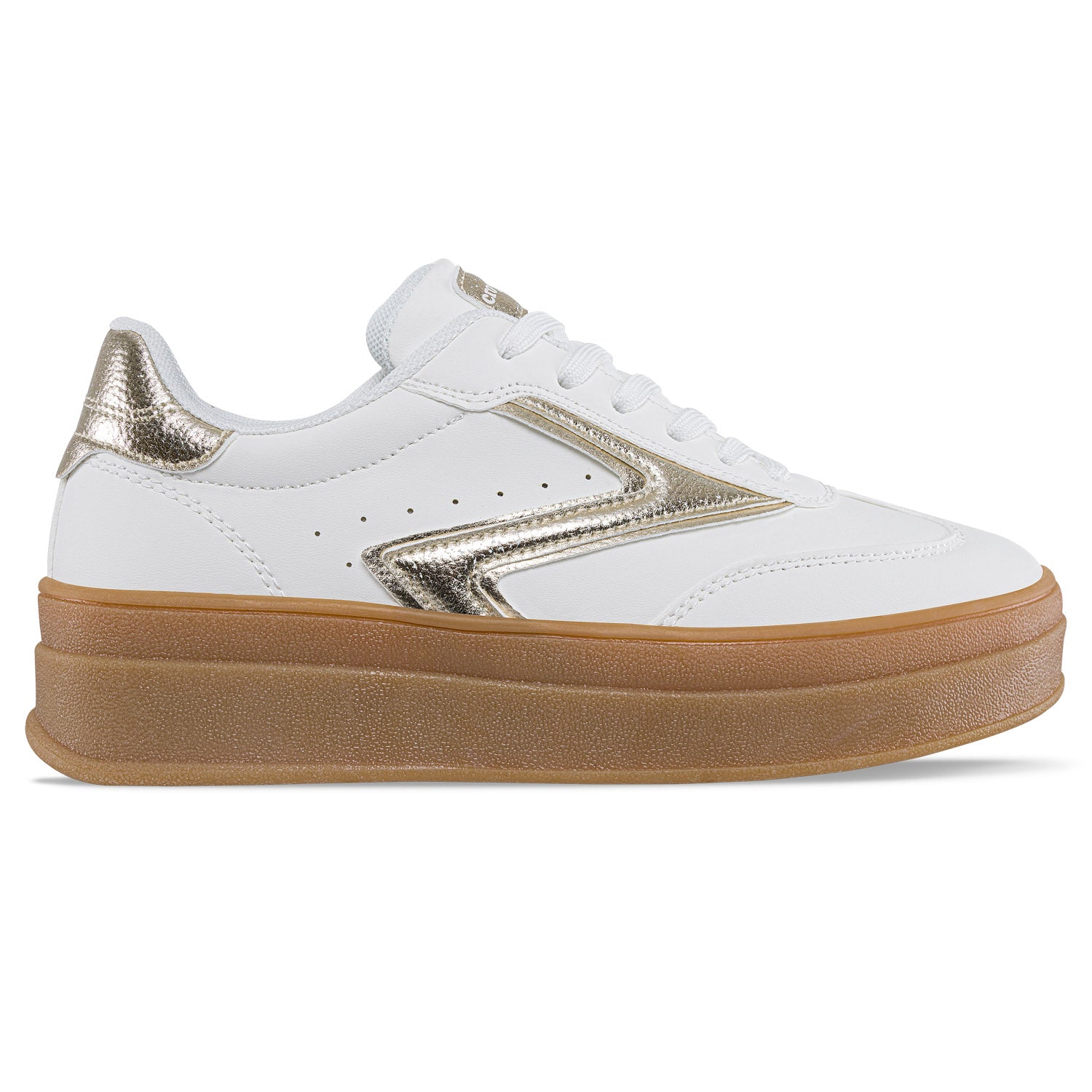 Tenis Urbanos Drix Blanco-Oro Croydon para Mujer
