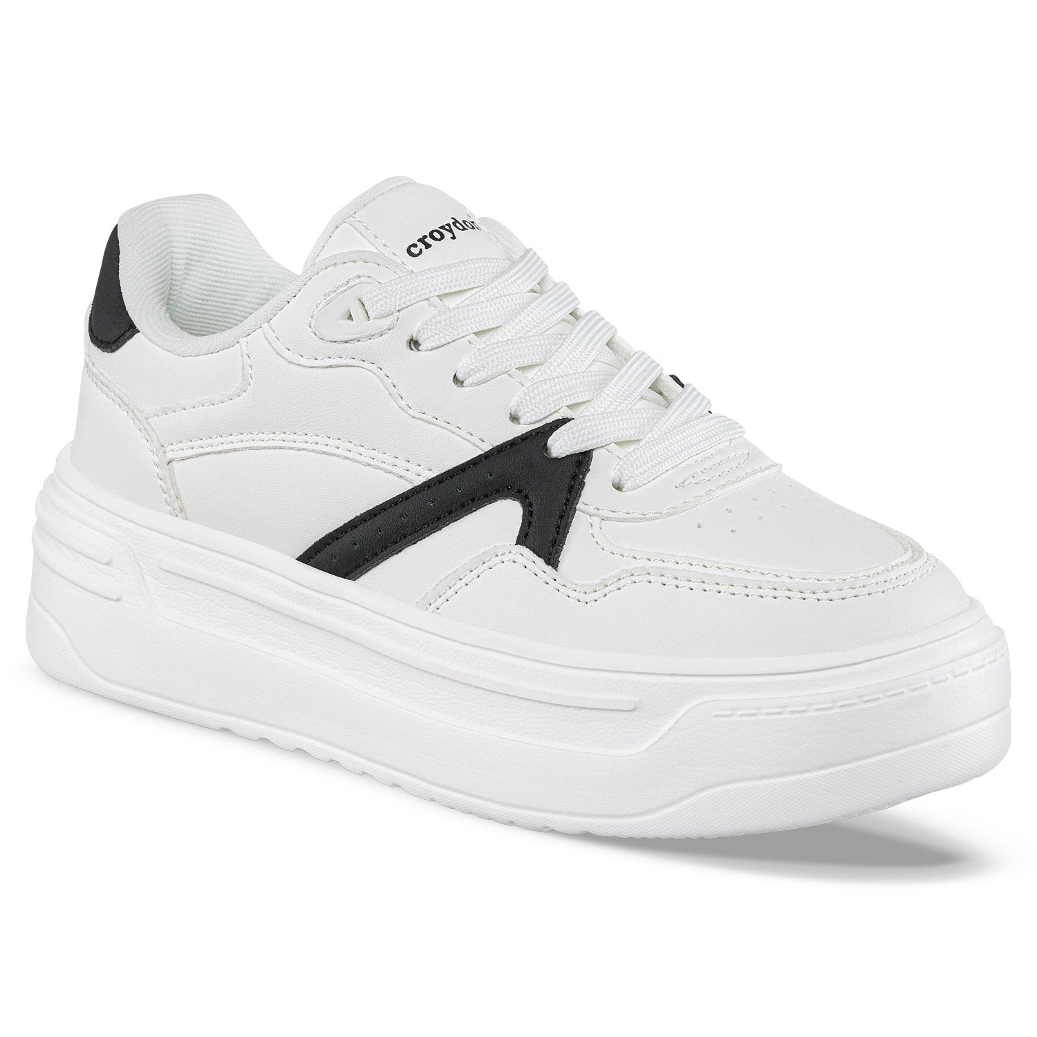 Tenis Urbanos Plitty Blanco-Negro Croydon para Mujer