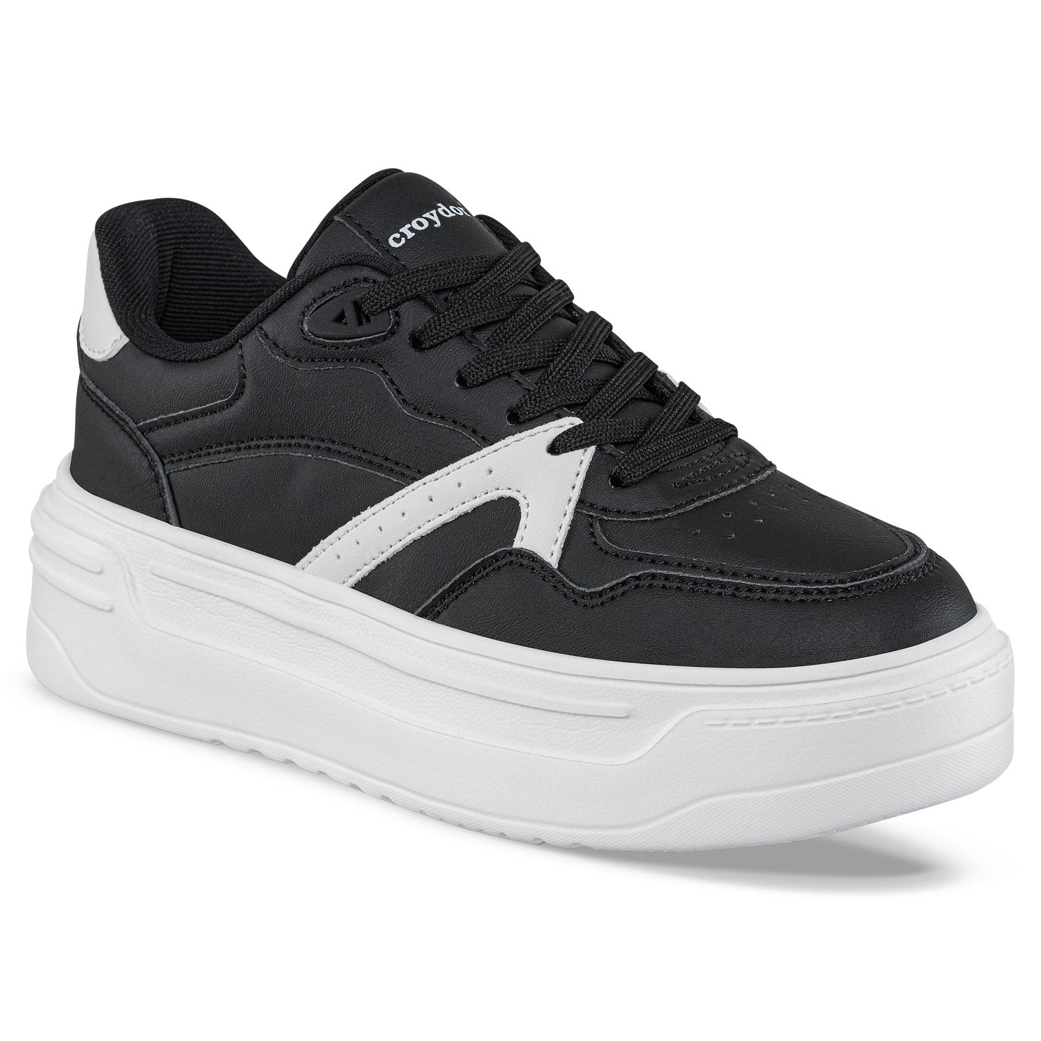 Tenis Urbanos Plitty Negro-Blanco Croydon para Mujer