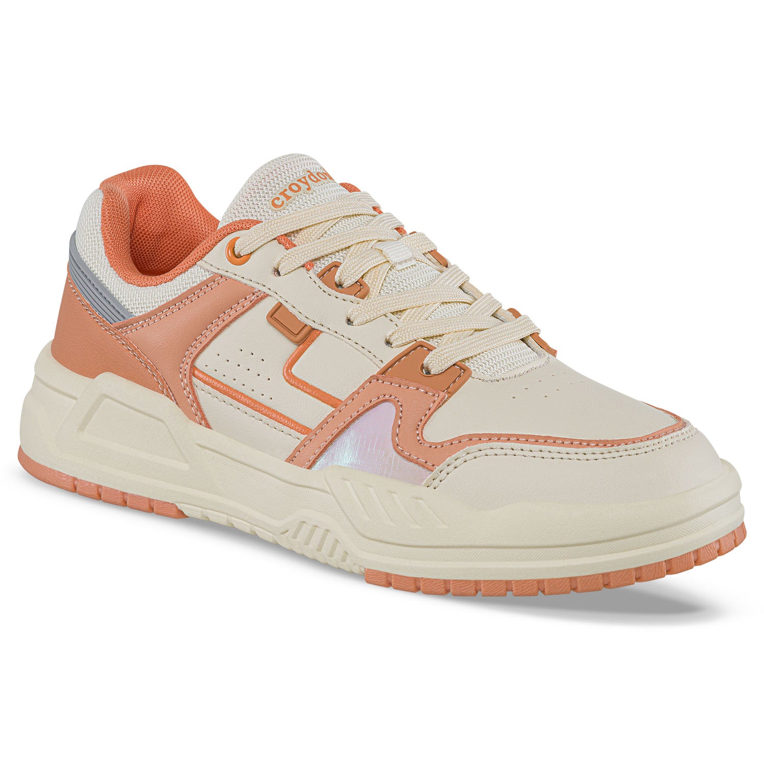 Tenis Urbanos Torx Beige-Coral Croydon para Mujer