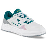 Tenis Urbanos Torx Blanco-Verde Croydon para Mujer