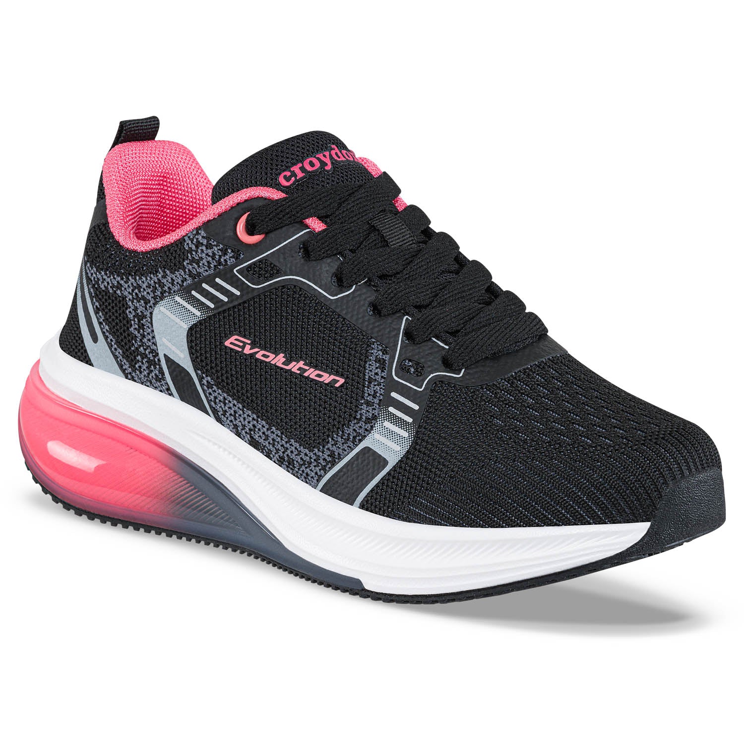 Tenis Running Dramon Negro Croydon para Niña