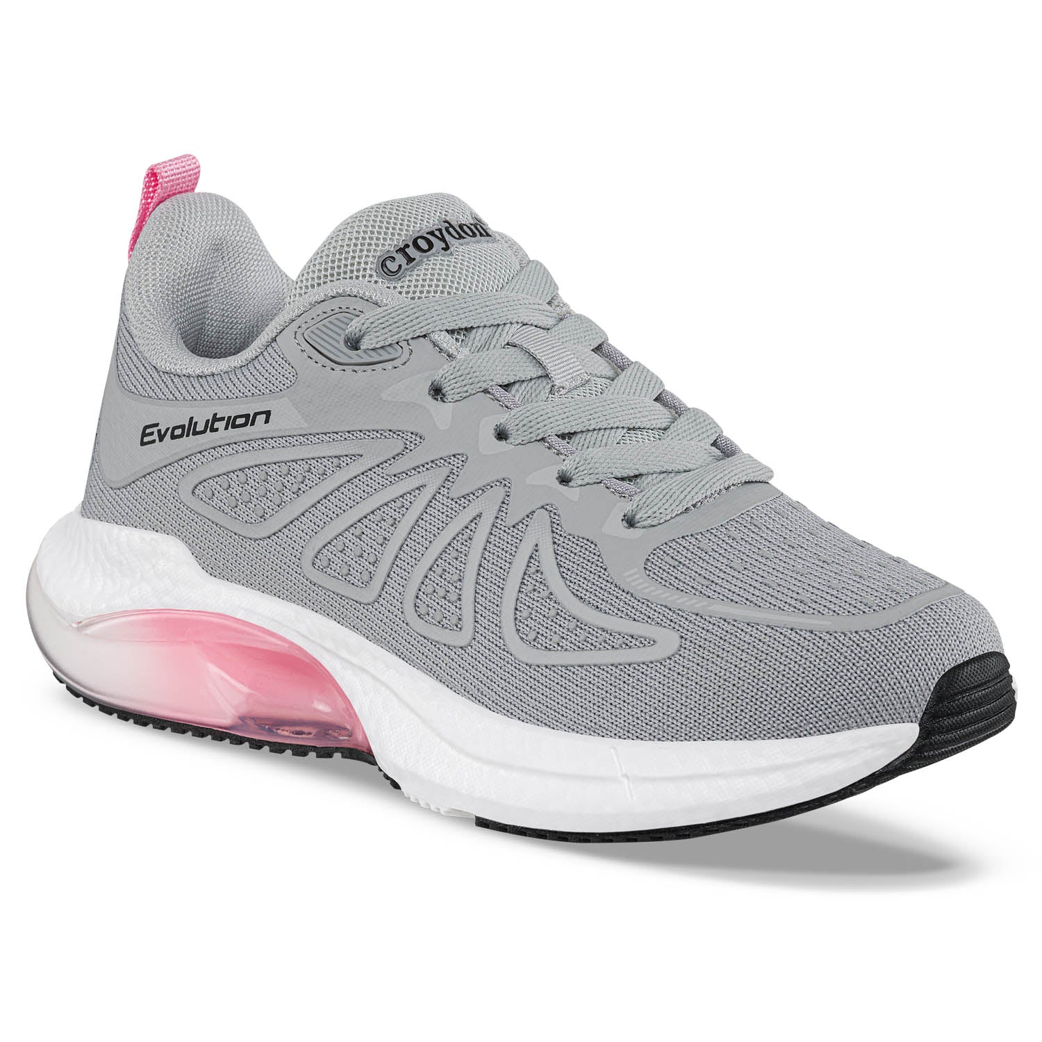 Tenis Running Gelmor Gris-Rosa Croydon para Niña