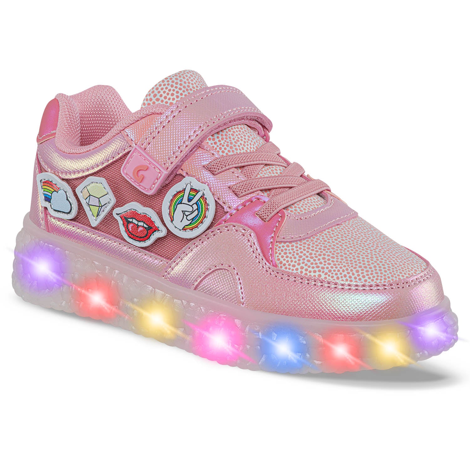 Tenis Luces Gerfy Rosa Los Gomosos para Niña