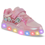 Tenis Luces Gerfy Rosa Los Gomosos para Niña