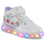 Tenis Luces Gernal Blanco-Lila Los Gomosos para Niña