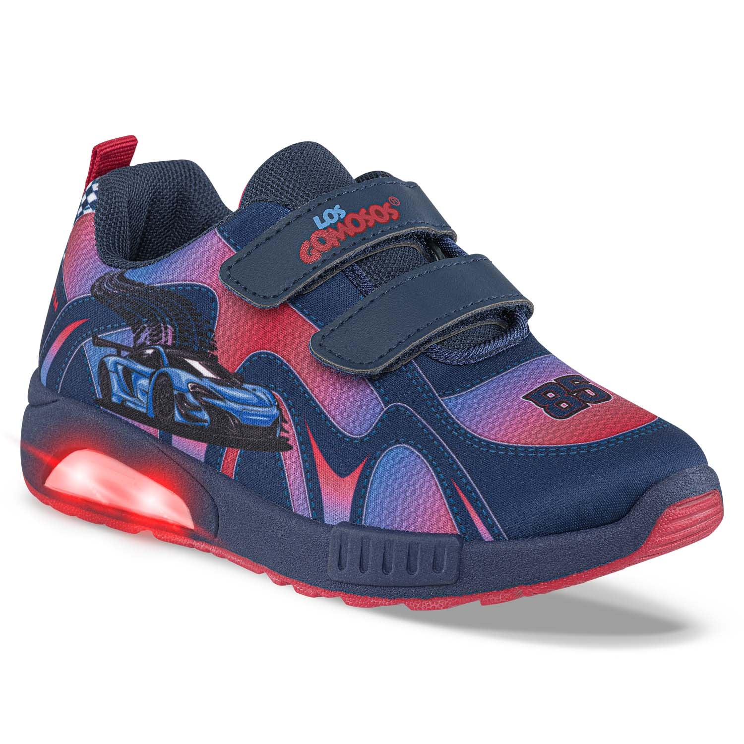 Tenis con Luces Kenok Azul O-Rojo Los Gomosos para Niño