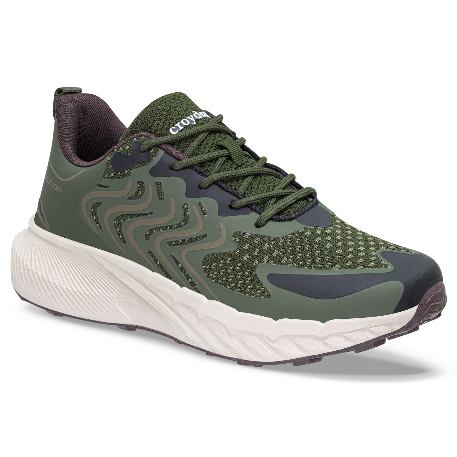 Tenis Running Krox Verde Osc Croydon para Hombre