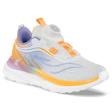 Tenis Running Quarlo Gris-Naranja Croydon para Niña