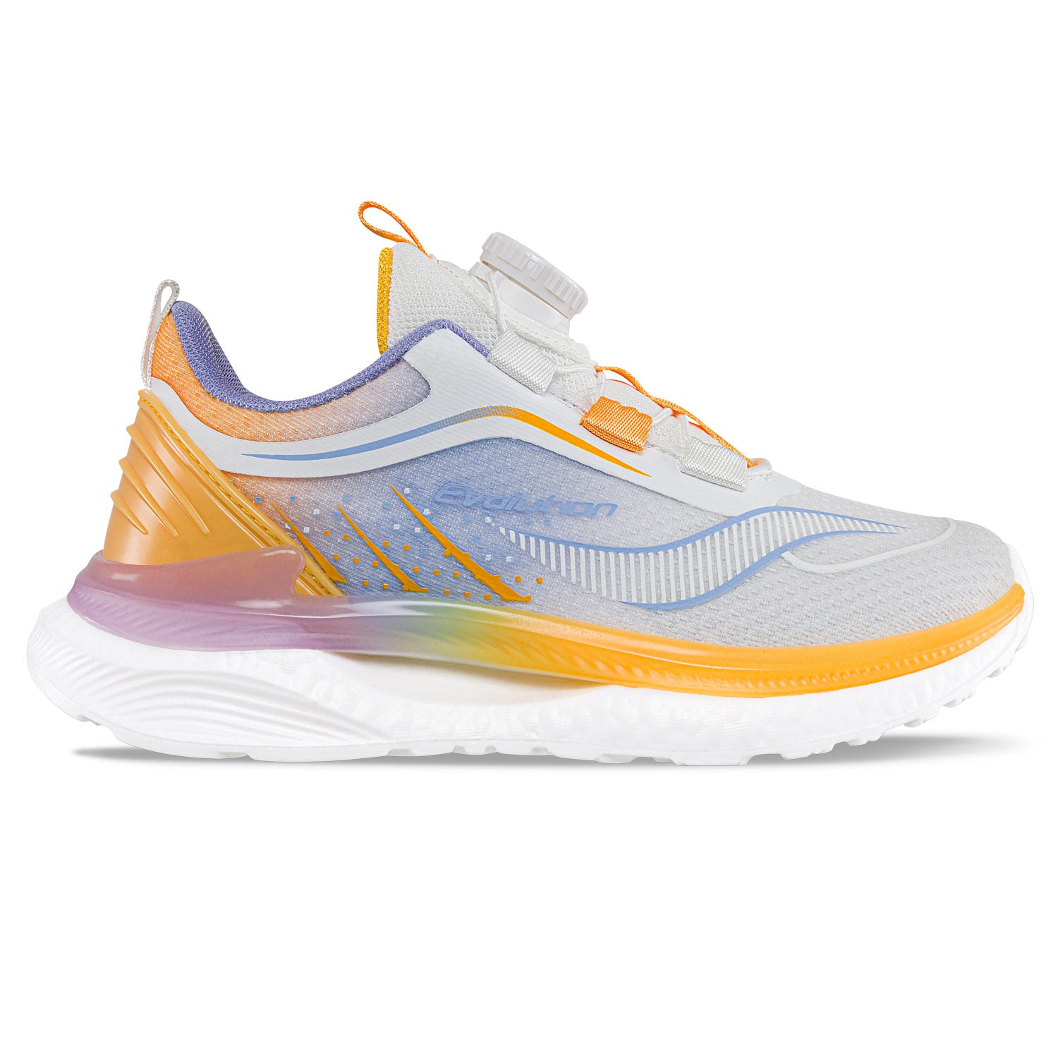 Tenis Running Quarlo Gris-Naranja Croydon para Niña