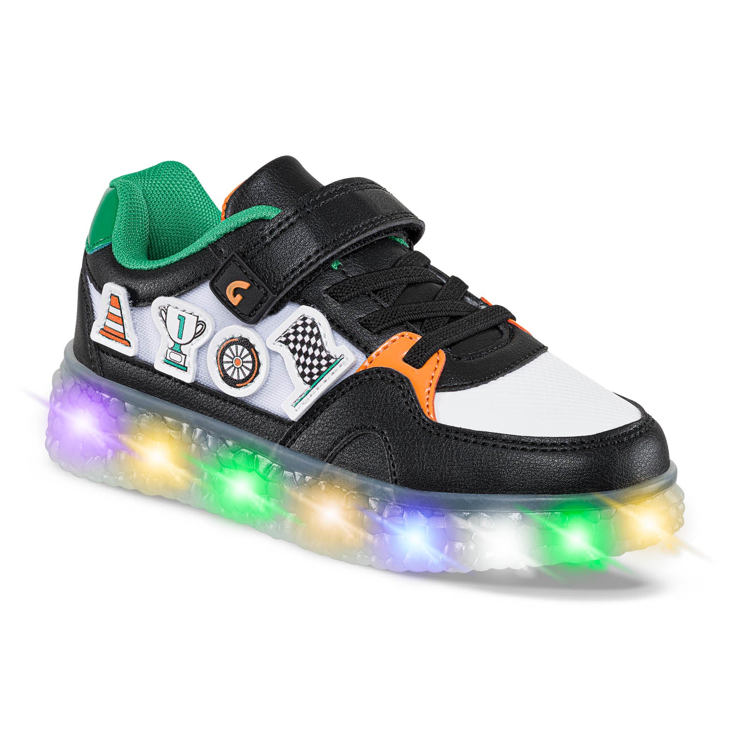 Tenis con Luces Riner Negro Los Gomosos para Niño