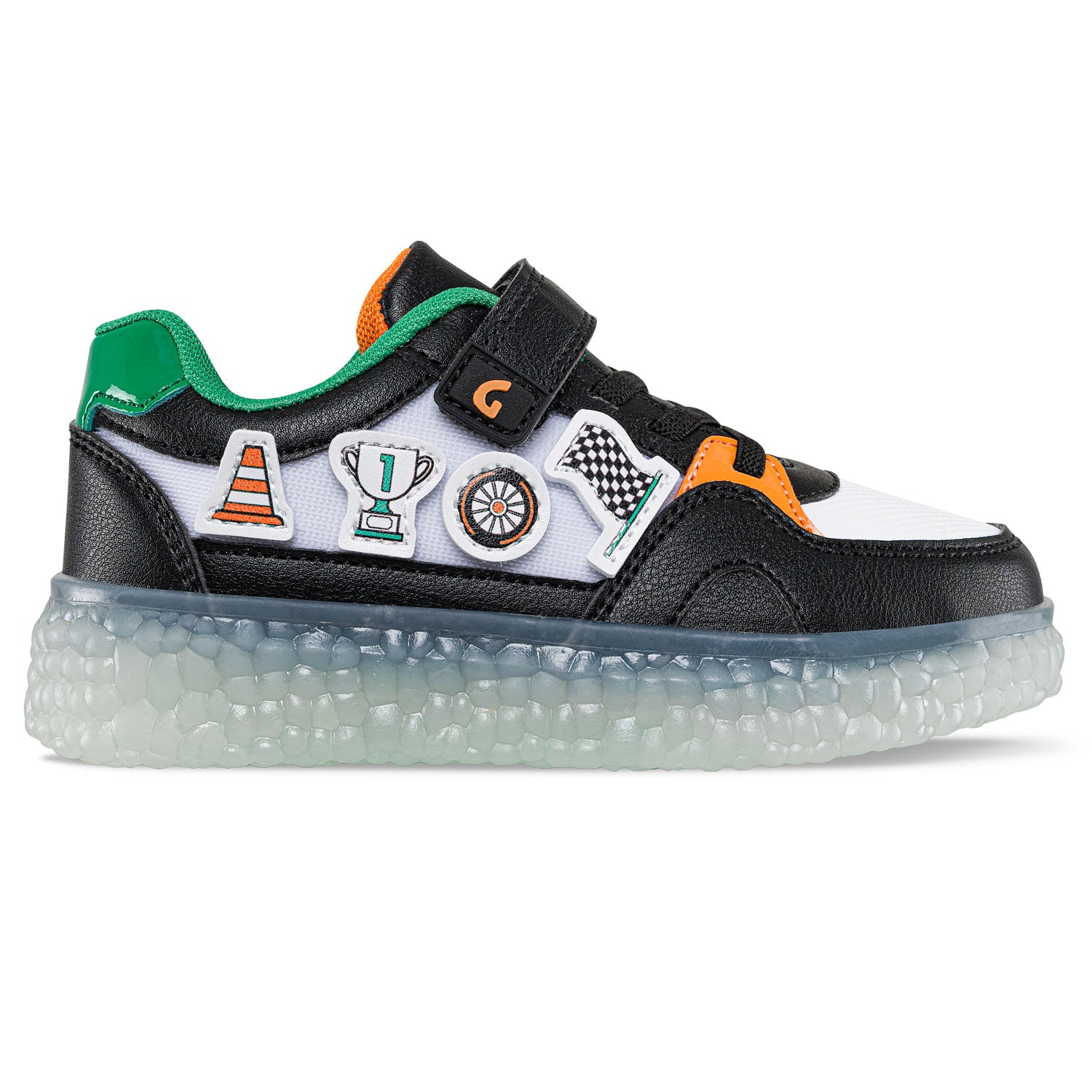 Tenis con Luces Riner Negro Los Gomosos para Niño