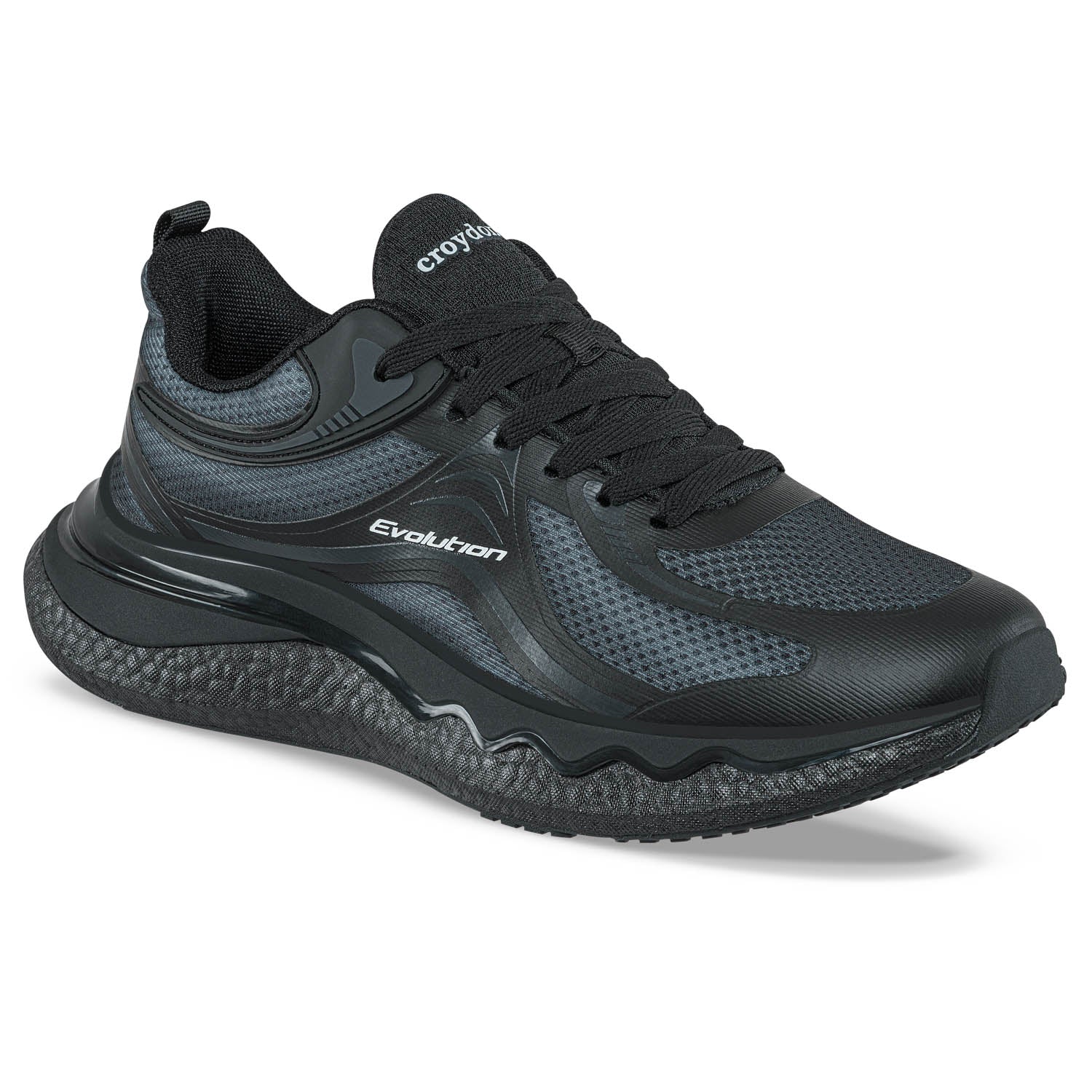 Tenis Running Vira Negro-Negro Croydon para Hombre
